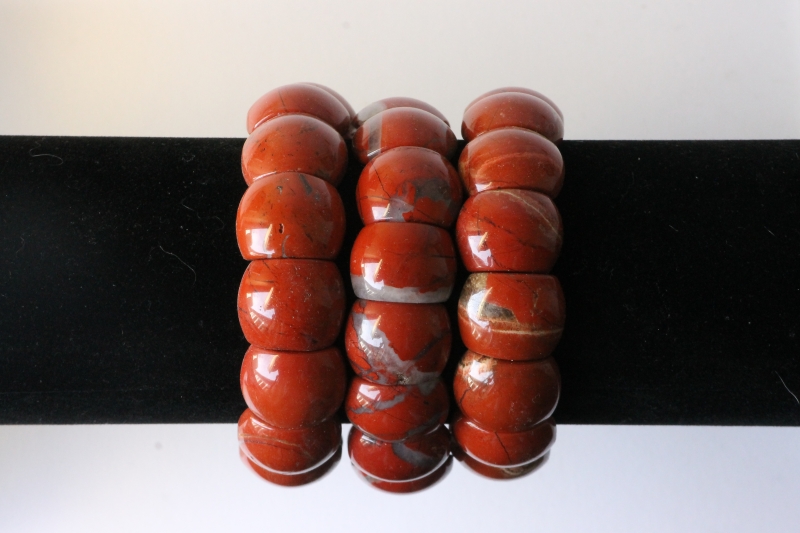 Fingernail bracelet red jasper