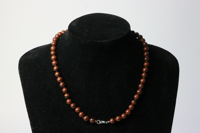 Ball chain 8mm/50cm mahogany obsidian