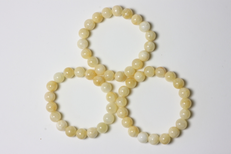 Orange Calcite Ball Bracelet 10 mm