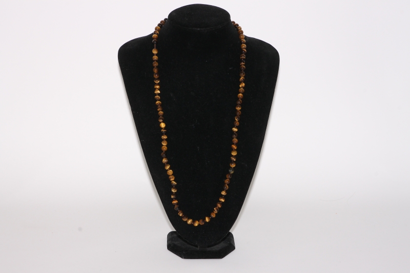 Kugelkette 8mm/80cm Tigerauge gold