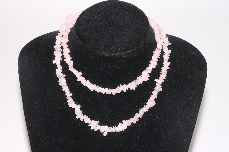 Splitter necklace rose quartz color treated 90cm, India