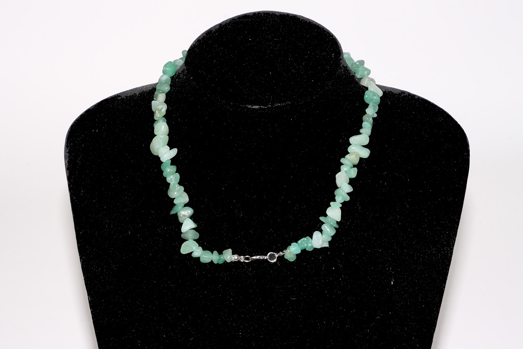 Set of 5 aventurine chips necklace 45cm/carab.