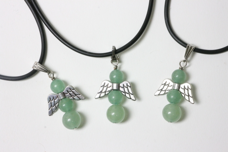 Aventurine angel pendant / necklace