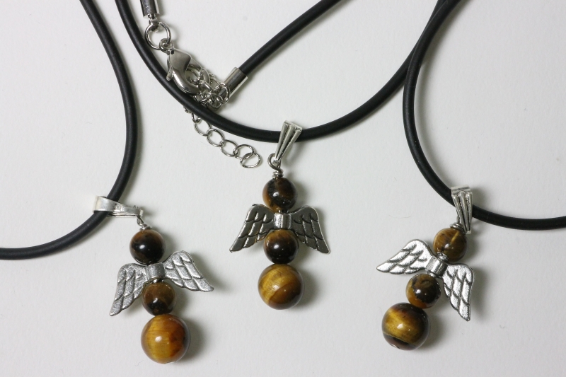 Tiger eye angel pendant / necklace