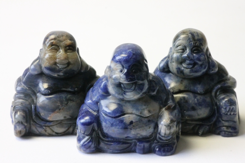 Buddha sodalite engraved 50x40mm