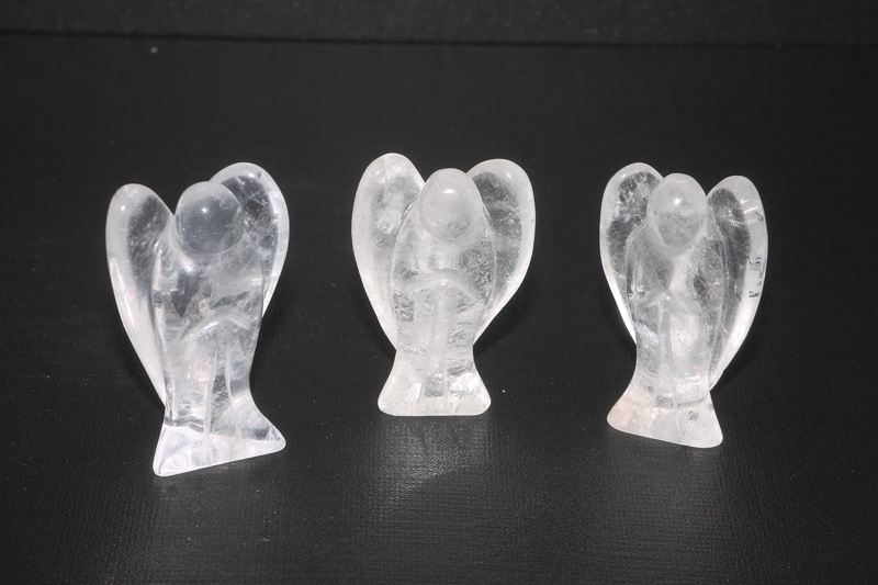 Angel engraved 5cm rock crystal