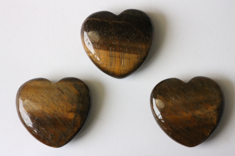 Heart hand charm tiger eye