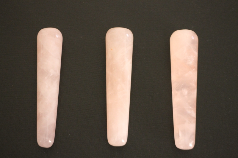 Massage rod rose quartz round