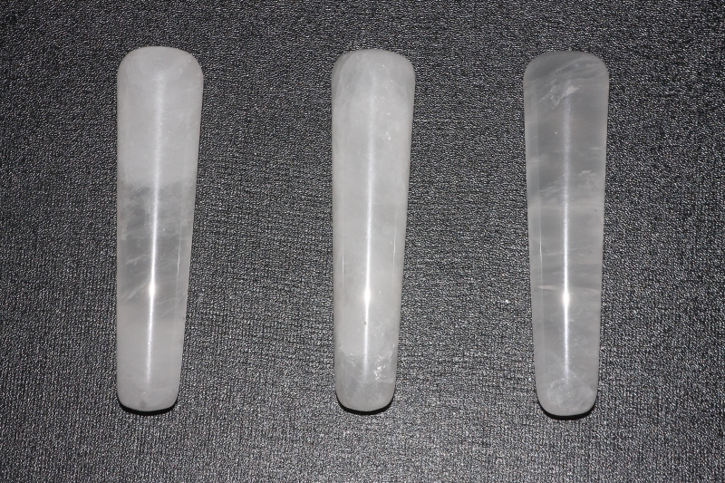 Massage rod rock crystal round