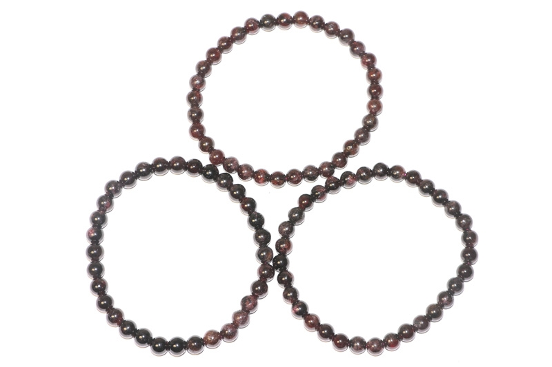 Garnet Ball Bracelet 6 mm