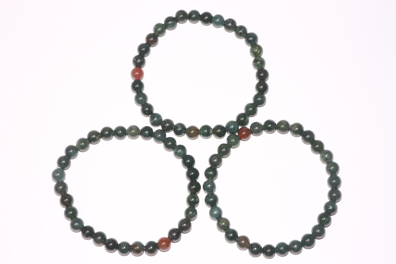 Bloodstone Ball Bracelet 6 mm