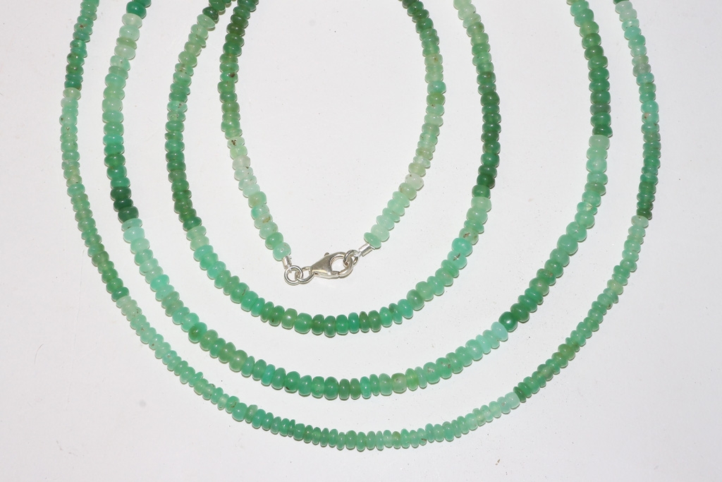 Chrysoprase chain button approx. 4mm/45cm