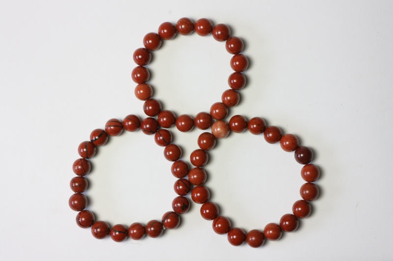 Red Jasper Ball Bracelet 10 mm