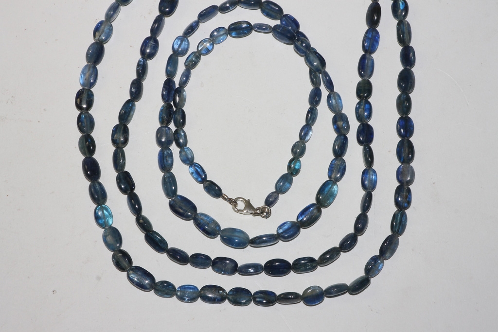 Disthene chain oval blue approx. 9x6mm/45cm