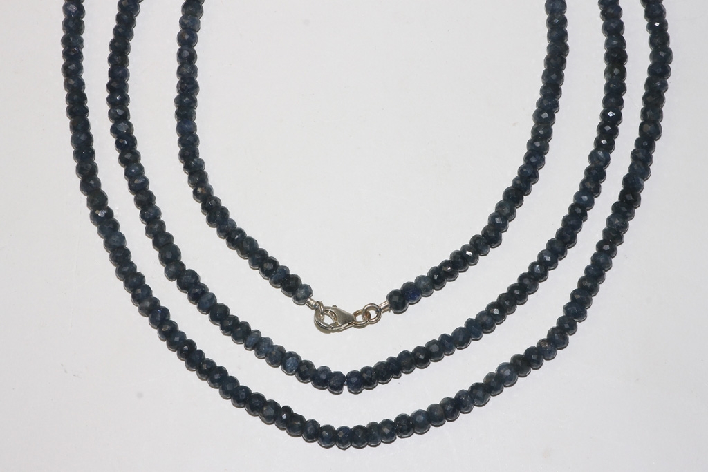 Sapphire chain blue fac. approx. 4.5-5mm/45cm