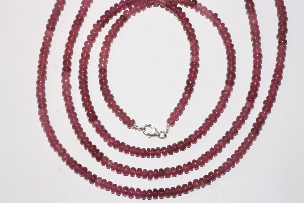 Pink Tourmaline Necklace Button