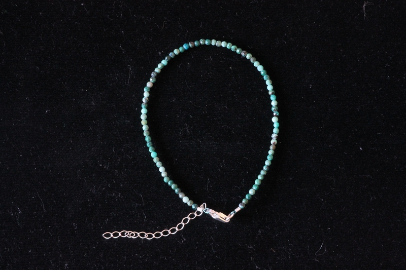 Chrysocolla bracelet ball fac. ca.2mm/17+4cm