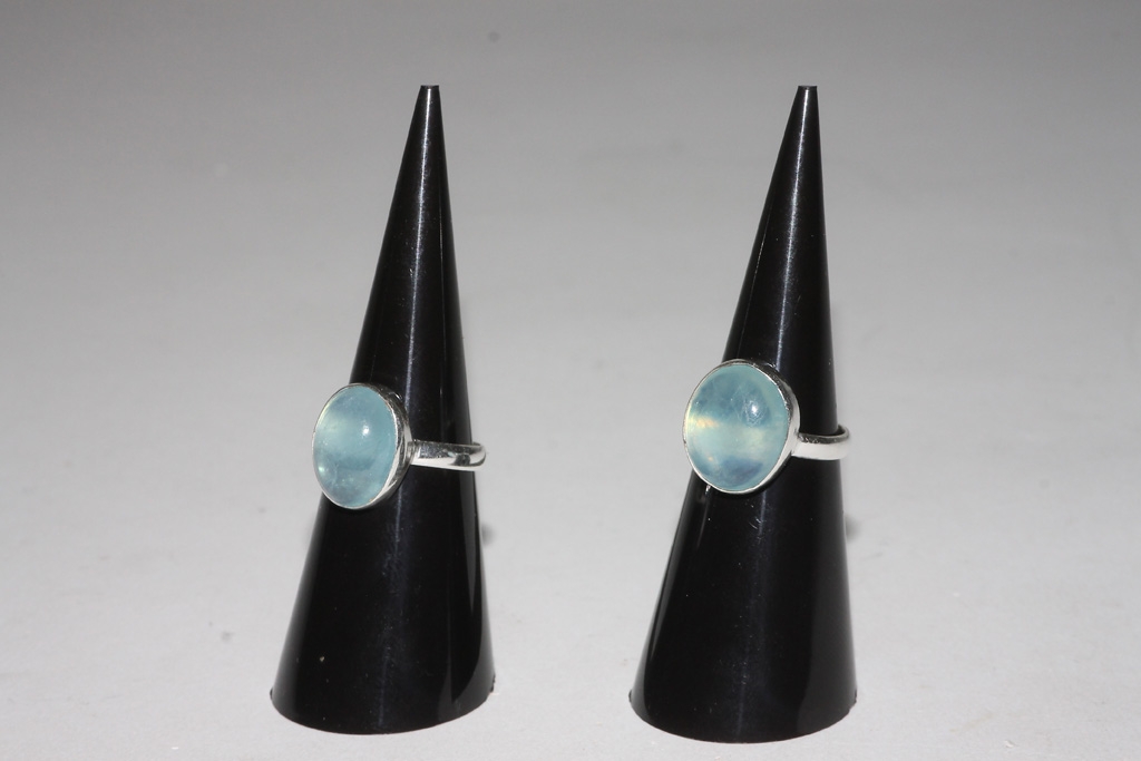 Aquamarine A ring variable 925 silver