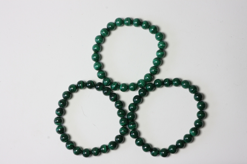 Malachite Ball Bracelet 8 mm