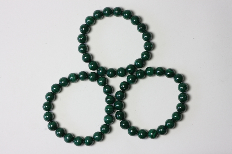 Malachite Ball Bracelet 10 mm