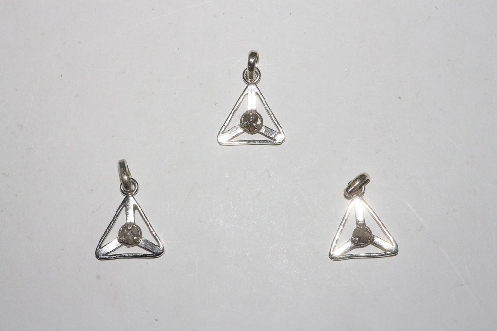 Diamant-Anhänger Triangel 925erSilber