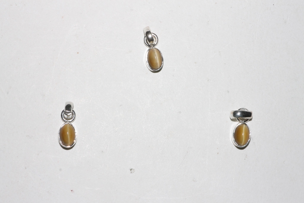 Tiger eye pendant 925 silver