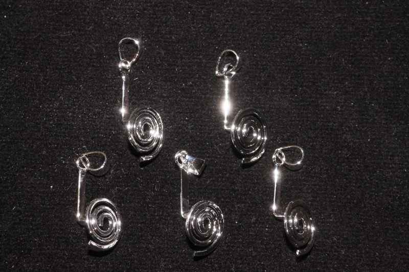 10pcs. Donut holder / silver 10mm/mini