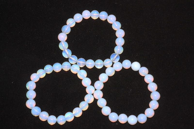 Opal glass Ball Bracelet 10 mm