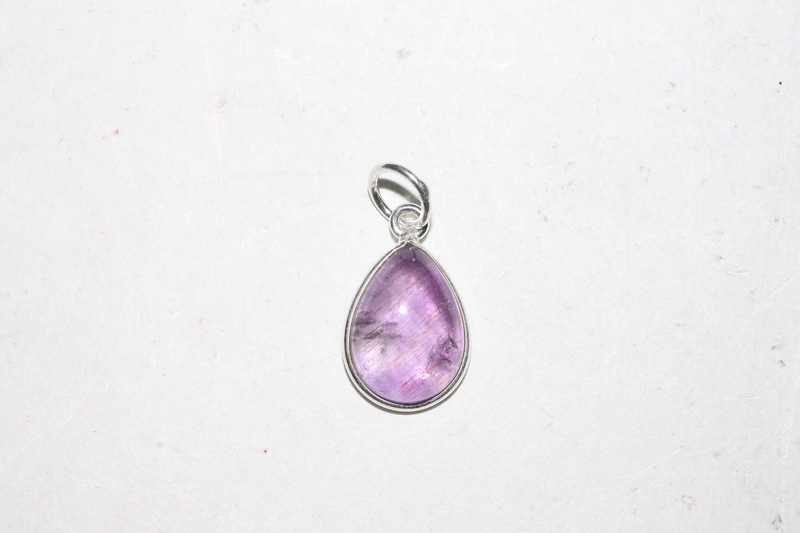 Amethyst Pendant Cab. Drop 925 silver