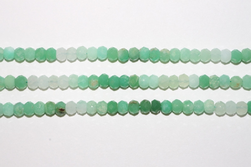 Chrysoprase chain button fac. approx. 4.5mm/45cm