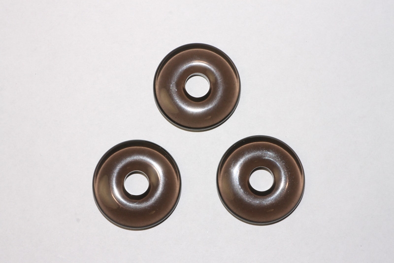 3erSet Rauch-Obsidian 30mm Donuts