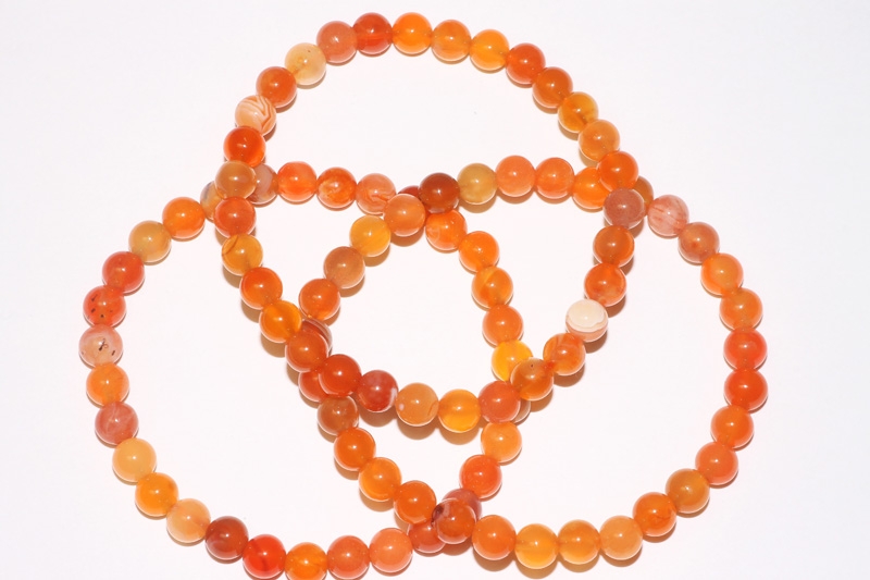 Apricot agate ball bracelet 6 mm