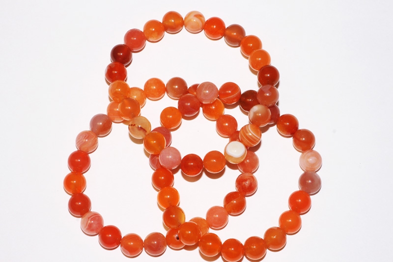 Apricot agate ball bracelet 8 mm