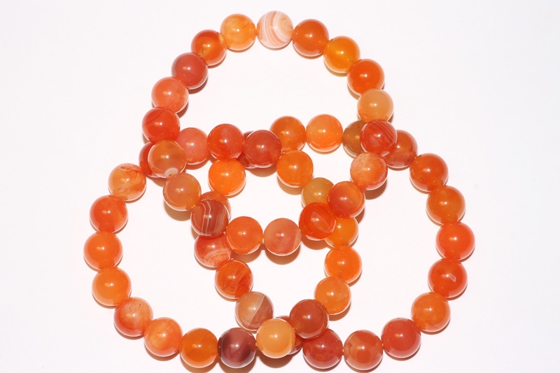 Apricot agate ball bracelet 10 mm