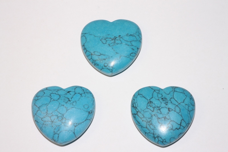 Heart hand flatterer turquoise rec. B-qual.