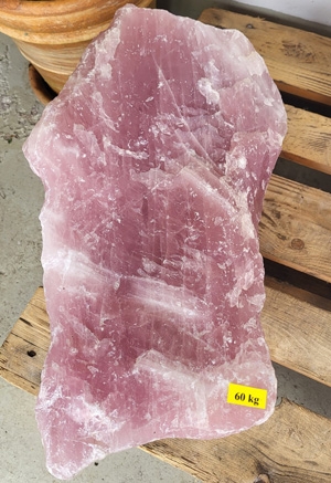 60Kg rose quartz rough stone A+ Madagascar