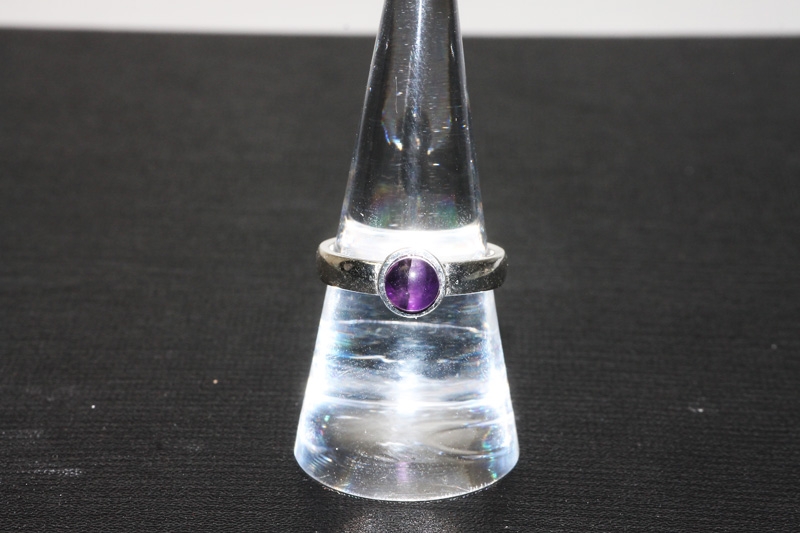 Amethyst ring ca. 6mm Sterling-silver