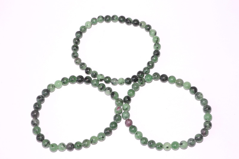 Ruby Zoisite Ball Bracelet 6 mm