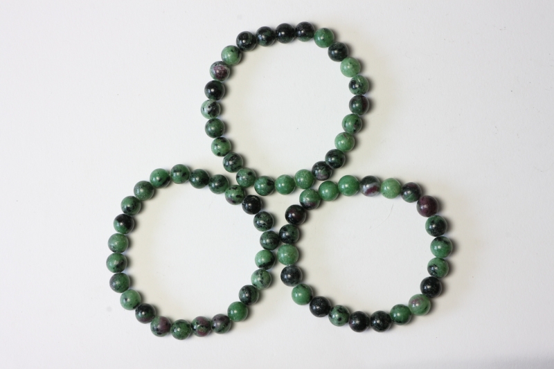 Ruby Zoisite Ball Bracelet 8 mm