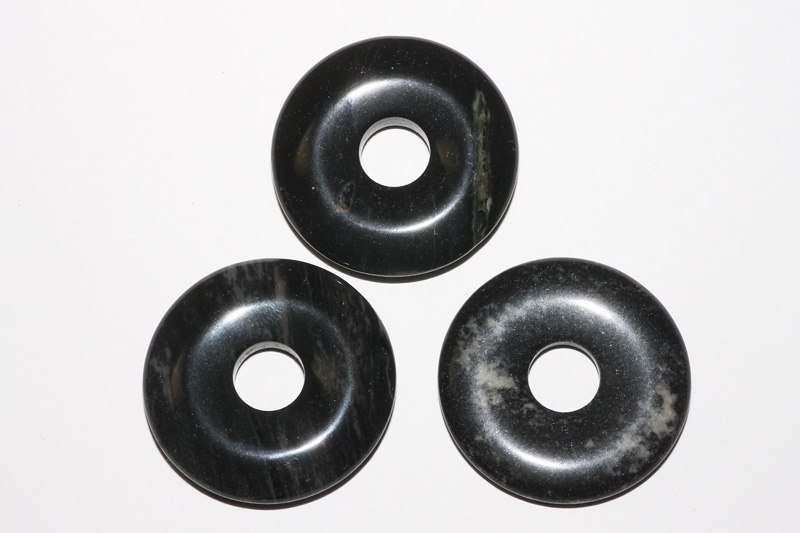 10erSet schwarzer Jaspis 30mm Donuts