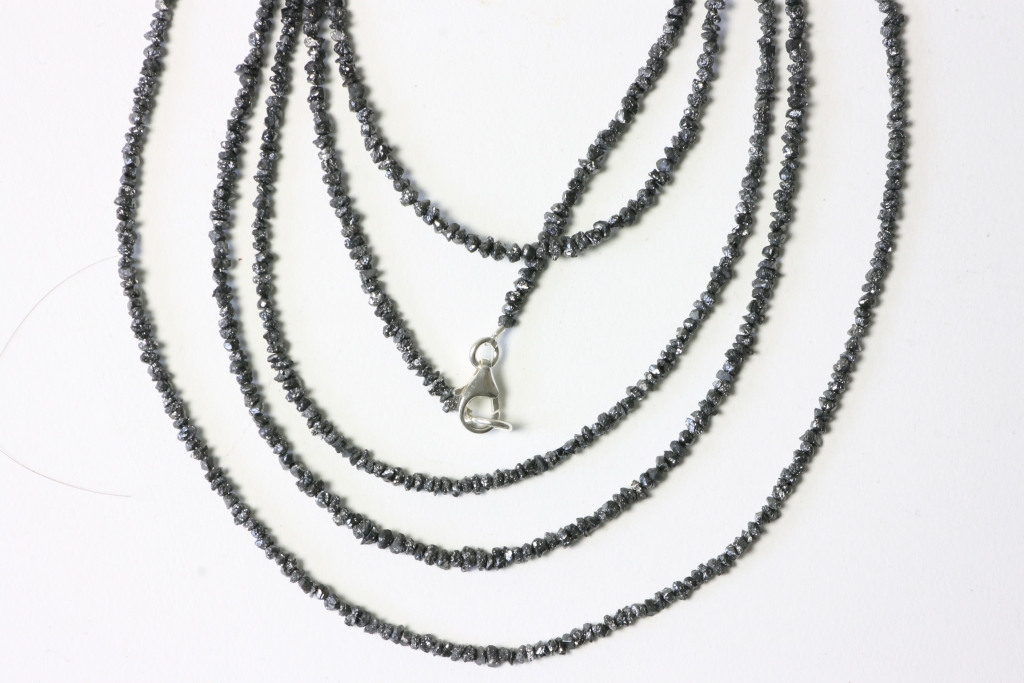 Diamant Kugelkette roh 25-27ct. ca. 2,9mm/45cm