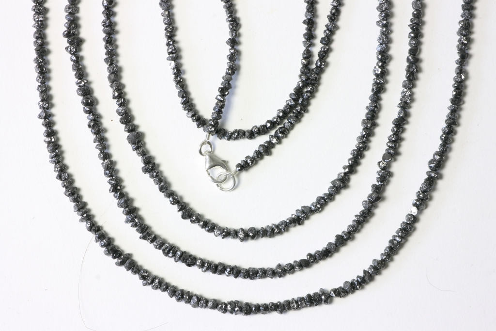Diamant Kugelkette roh 40-43ct. ca.3,5mm/45cm
