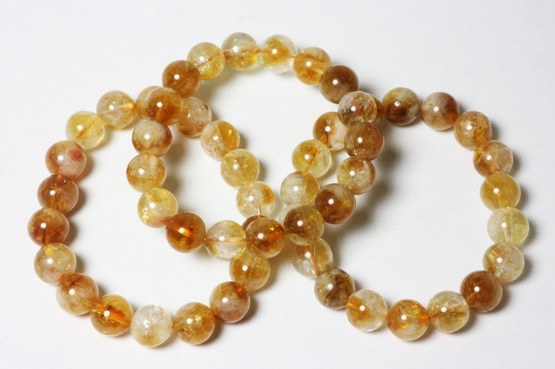 Citrine bead bracelet 10mm
