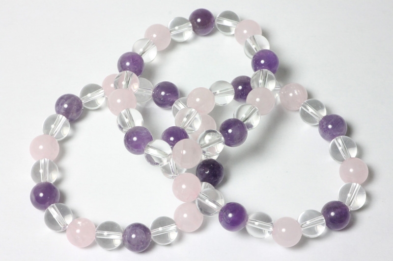 Multicolor Quarz Kugelarmband 10 mm