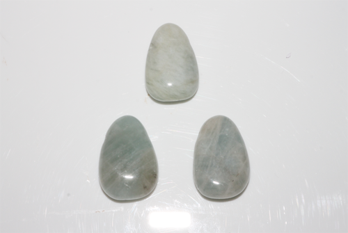 5erSet Aquamarin Trommelstein gebohrt