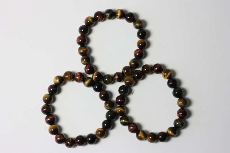 Tiger Eye 3 Color Ball Bracelet 10 mm