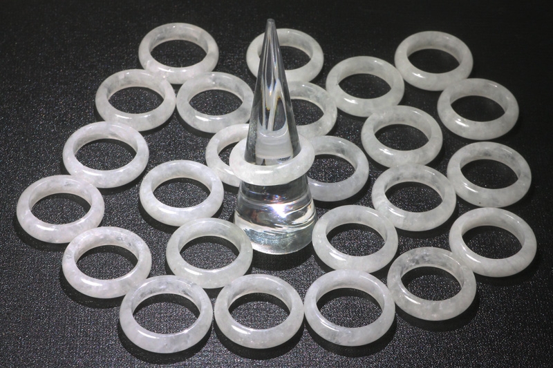 10erSet Bergkristall Ringe ca.5-5,5mm