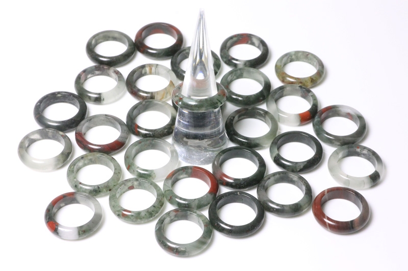 10erSet Heliotrop Ringe ca.5-5,5mm