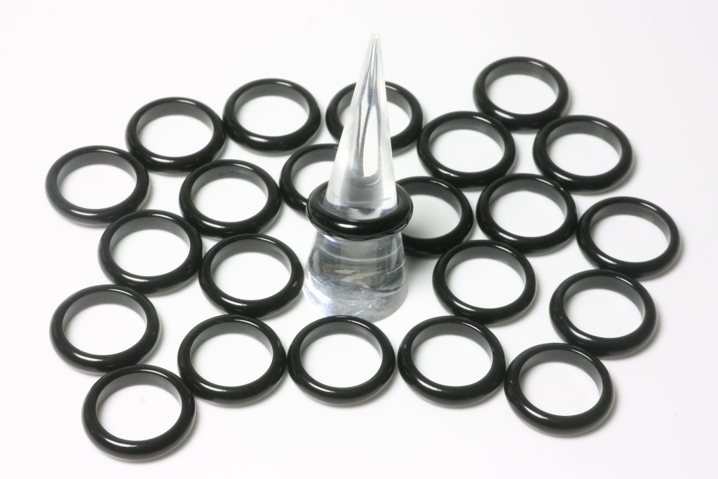 10erSet Obsidian Ringe ca.5-5,5mm