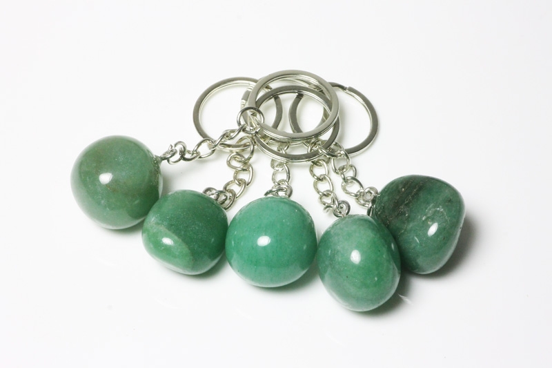 Set of 10 keychains aventurine